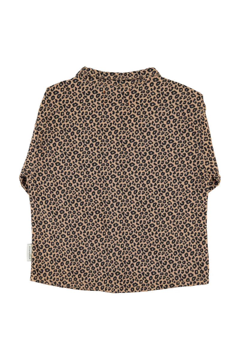 Shirt Brown with Animal Print