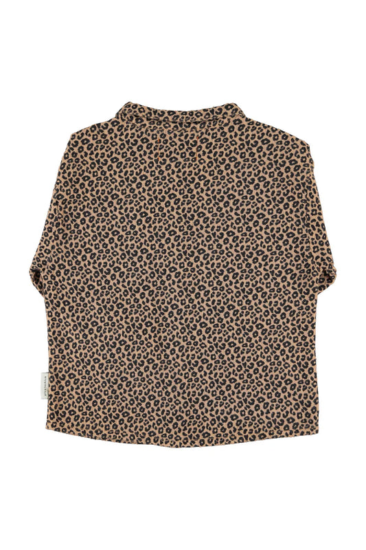 Shirt Brown with Animal Print