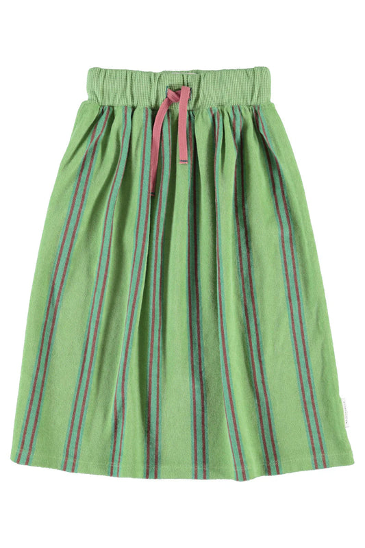Long Skirt Green with Double Stripes