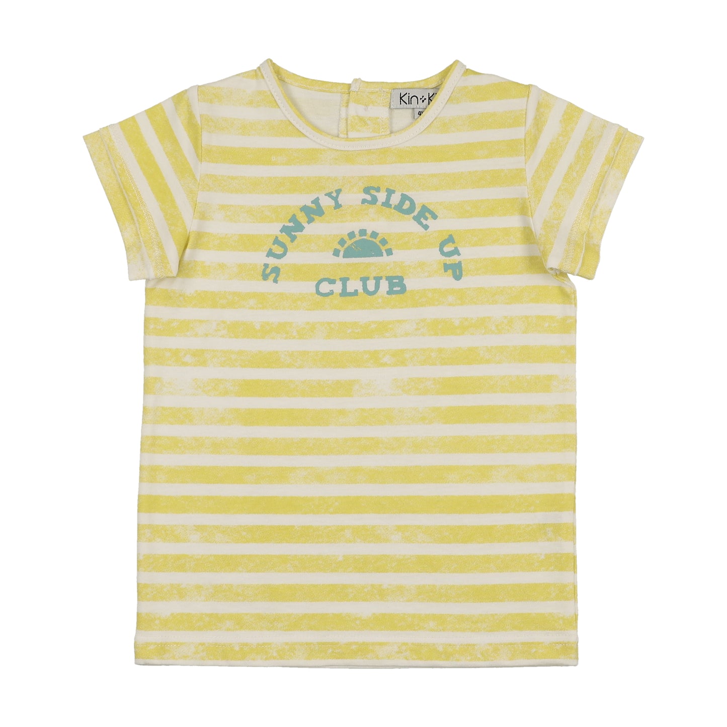 Short Sleeves T-Shirt Neon Yellow Stripes
