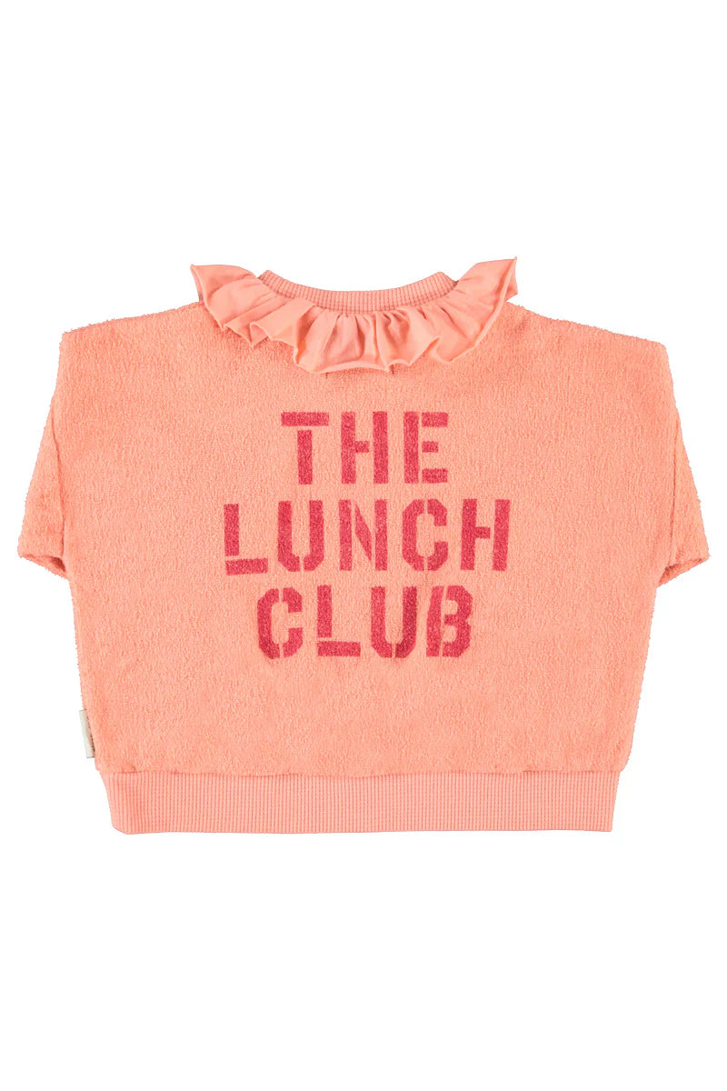 Sweatshirt with Collar Pink with Apple Print
