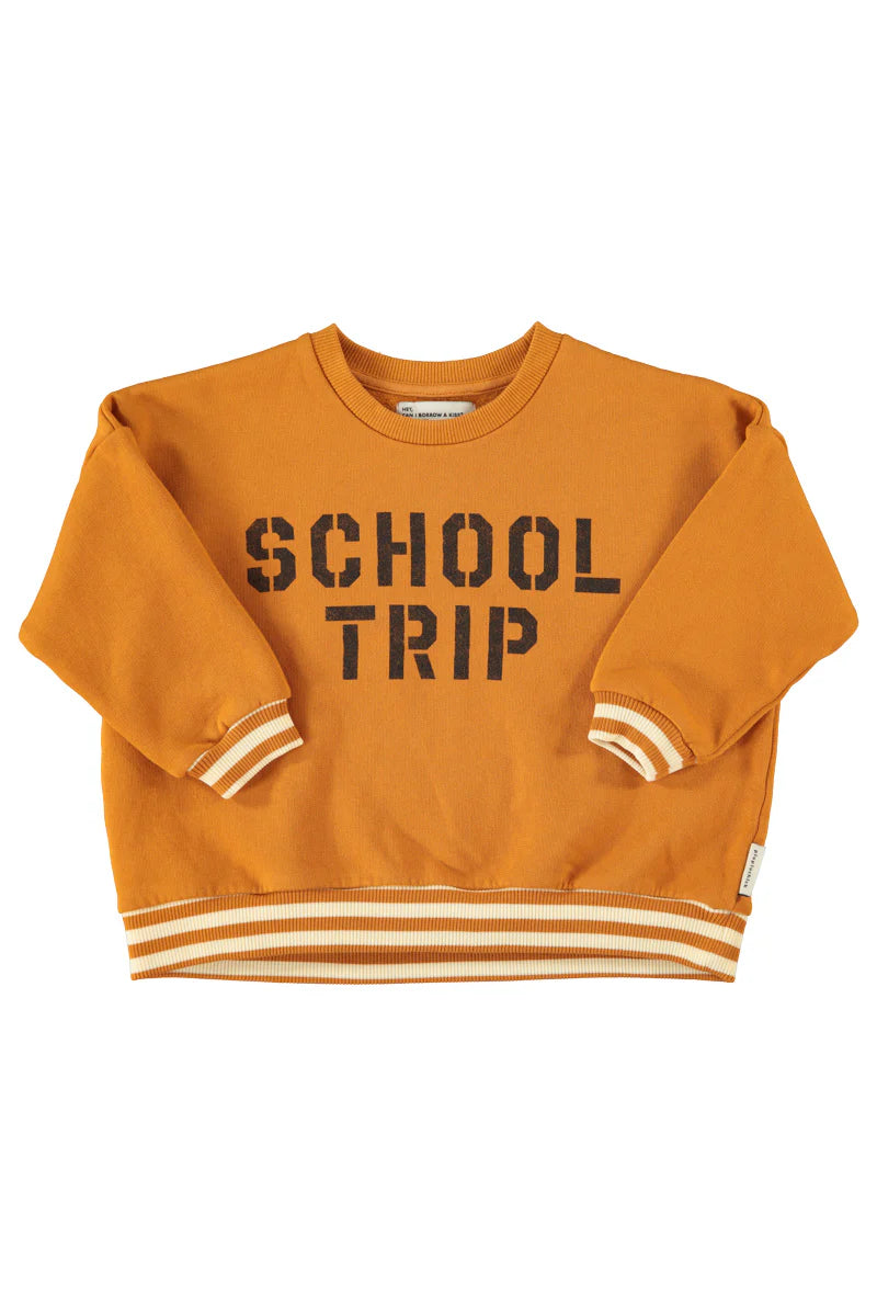 Sweatshirt Camel with "school Trip" Print