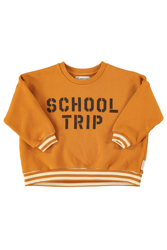 Sweatshirt Camel with "school Trip" Print