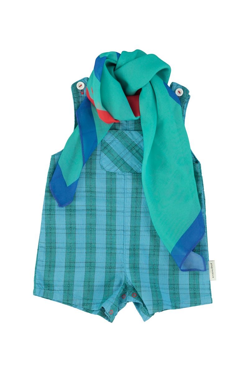 Blue & Green Baby Short Jumpsuit