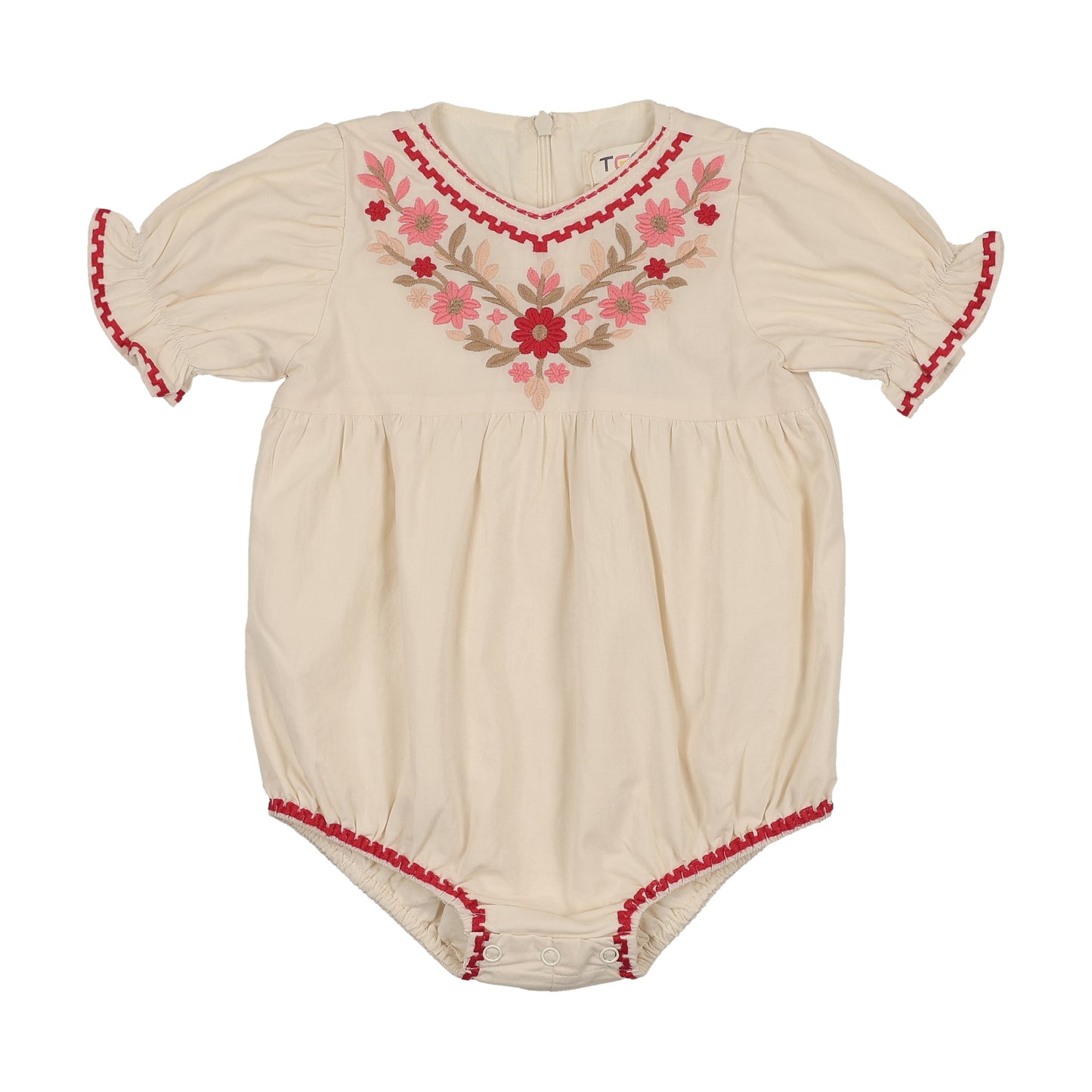 Vanilla Floral Embroidery Bubble