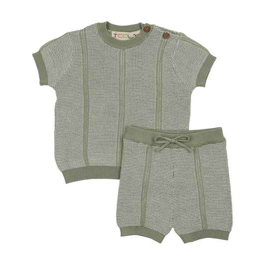 Slate Knit Baby Boy Set
