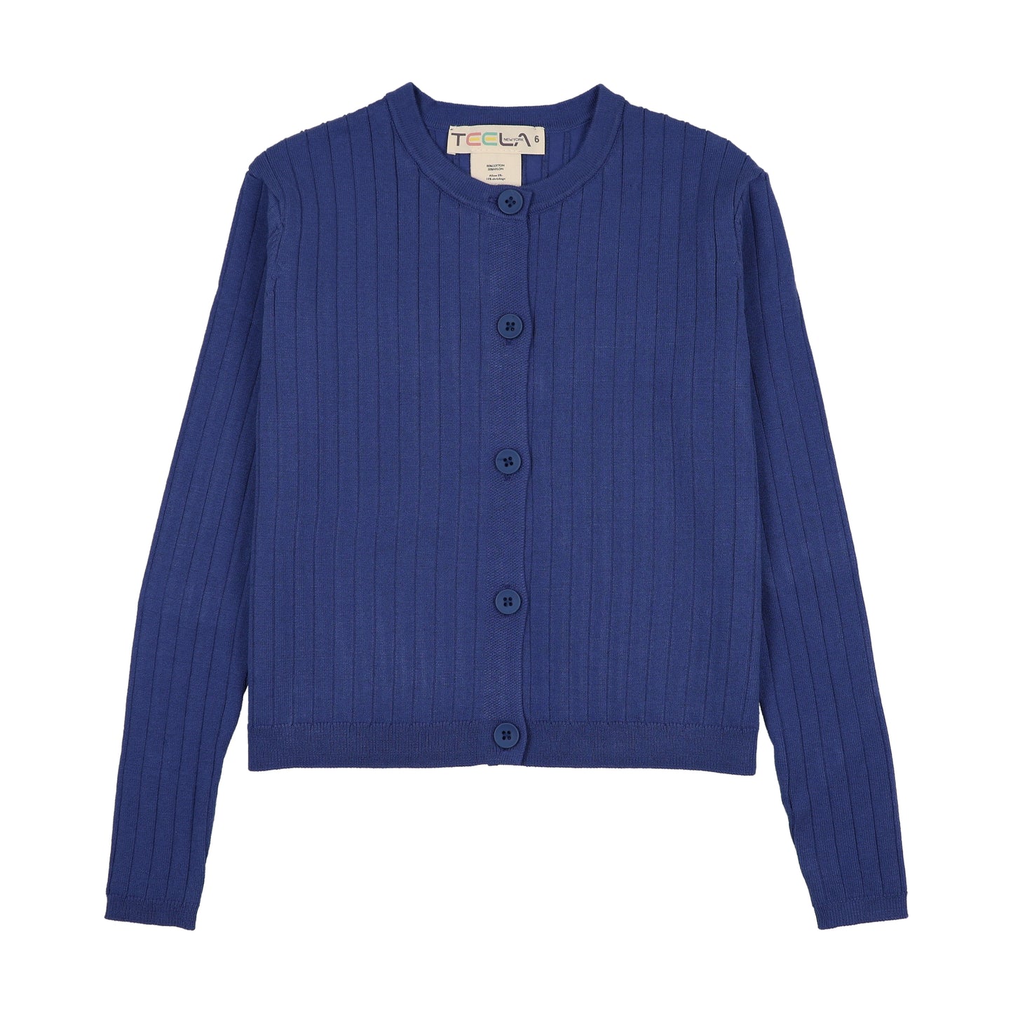 Blue Ribbed Cardigan