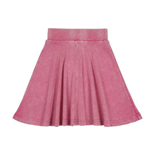 Pink Mineral Wash Tee and Skirt Set