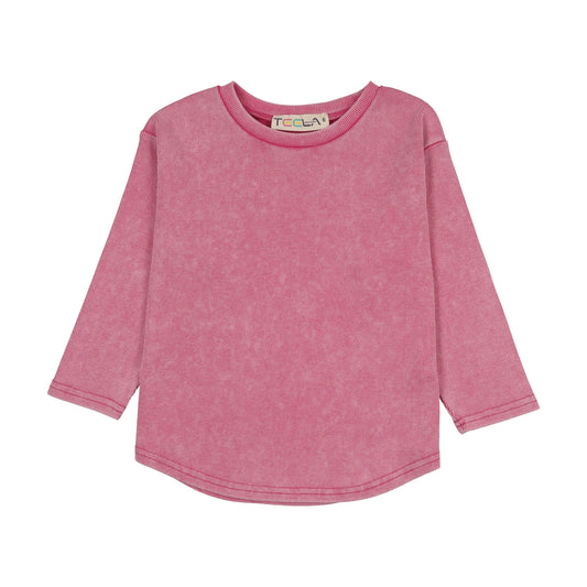 Pink Mineral Wash Tee and Skirt Set