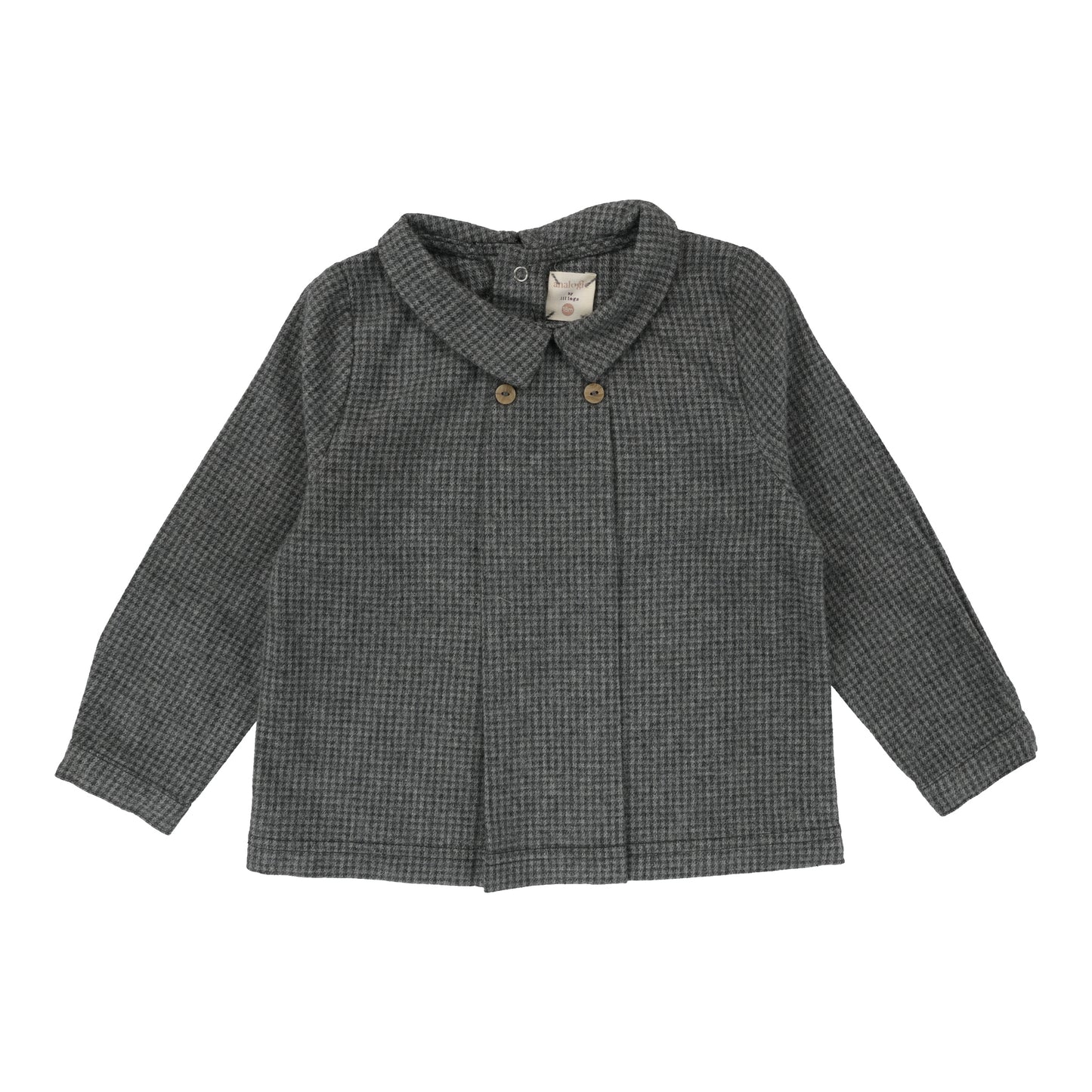 TODDLER BOY SHIRT GREY HOUNDSTOOTH