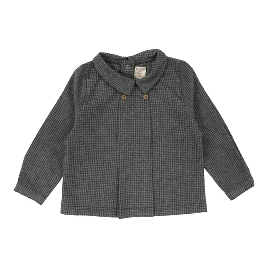 TODDLER BOY SHIRT GREY HOUNDSTOOTH