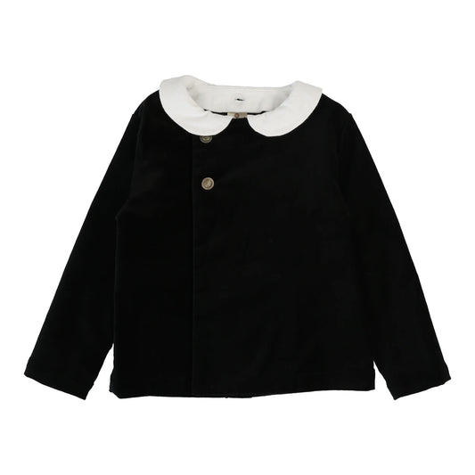 Toddler Velvet Blazer Black