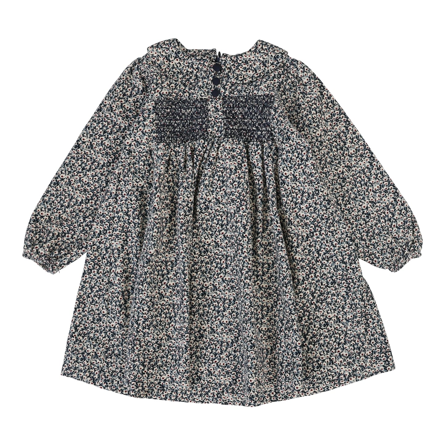 Daisy Floral Dress - Dusty Blue