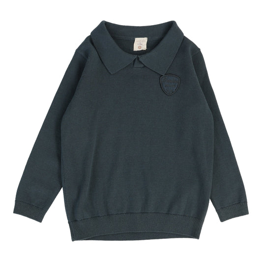 Knit Polo Slate