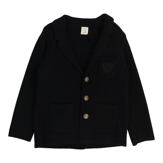 Crest Knit Blazer Black