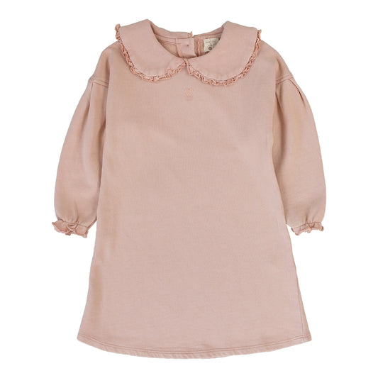 Wash Sweatshirt Dress Dusty Pink