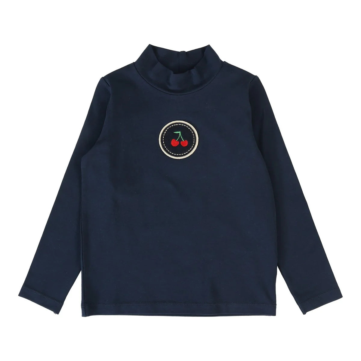 Navy Cherry Mockneck