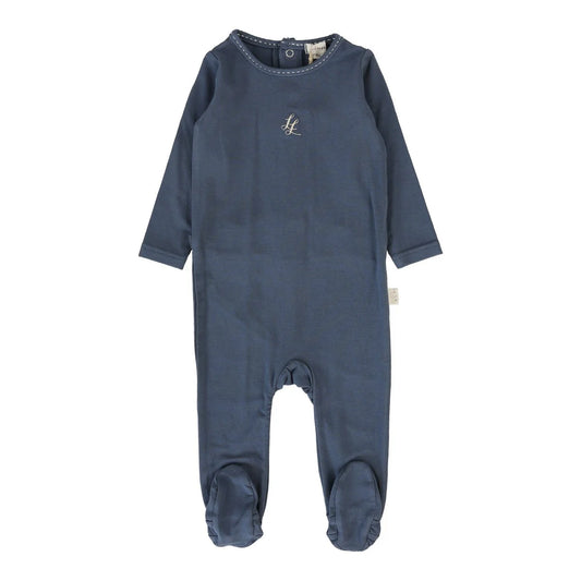 Emblem Footie - Off Blue