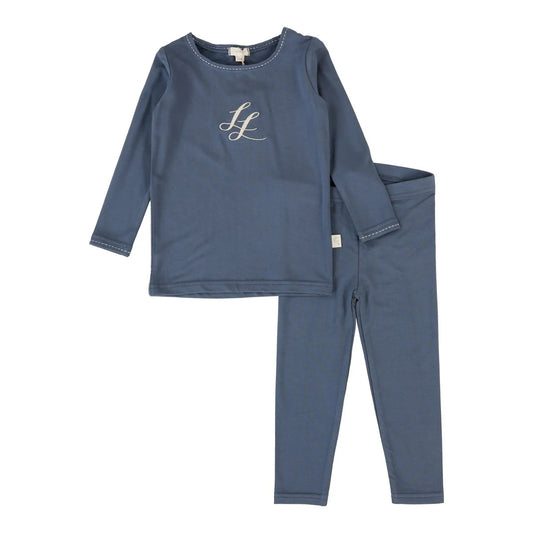 Emblem Lounge Set - Off Blue
