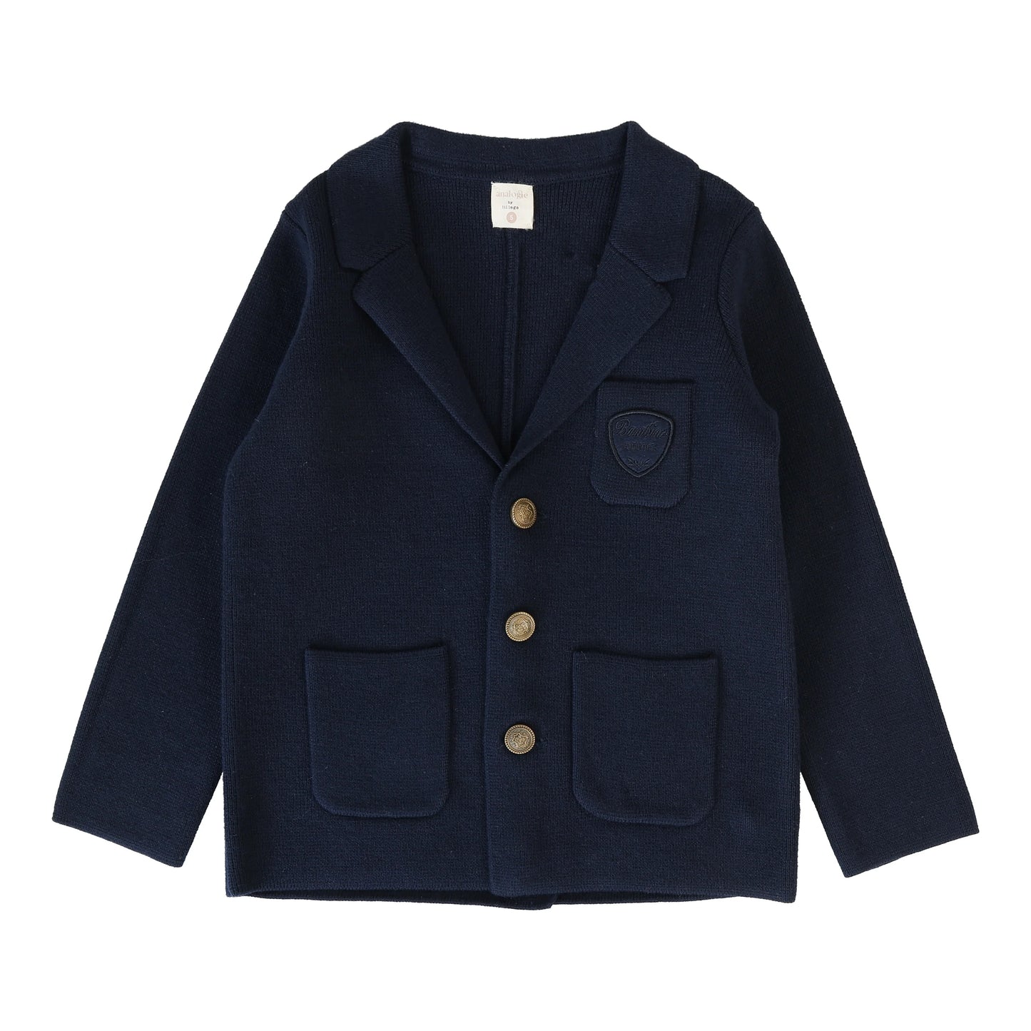 Crest Knit Blazer Navy