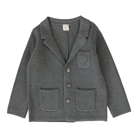 Crest Knit Blazer Mid Grey