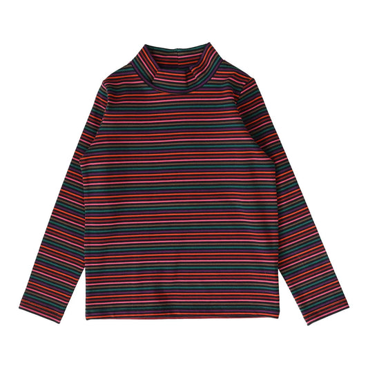 Printed Mockneck - Multi Stripe