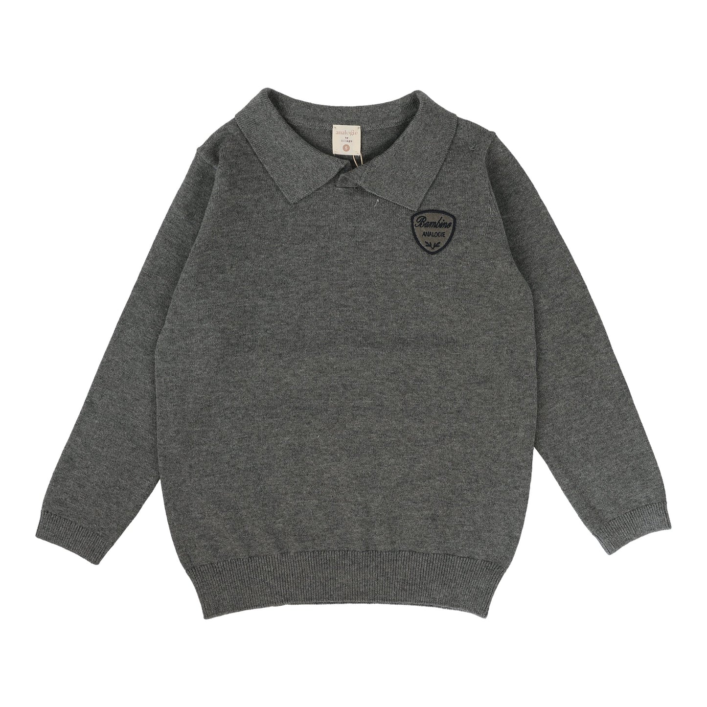 Knit Polo Mid Grey
