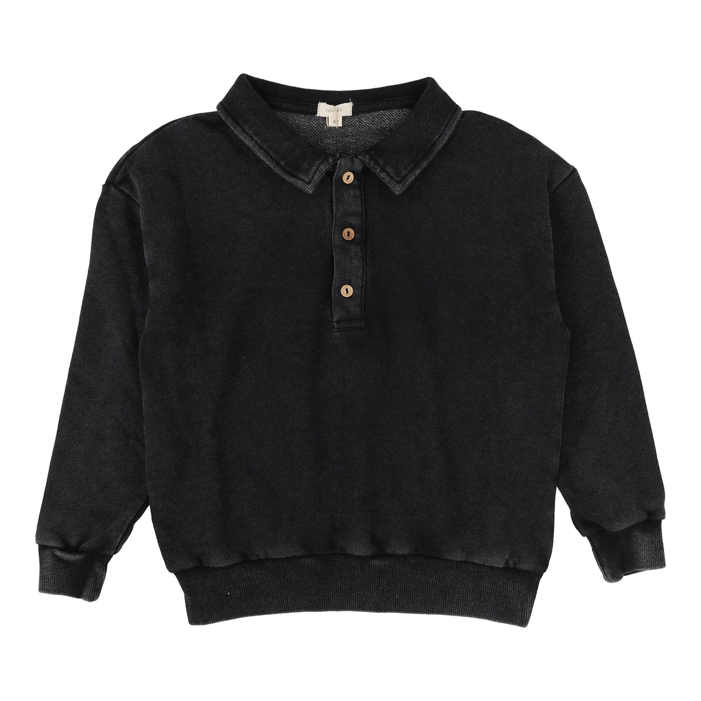 Sweatshirt Polo Black Wash