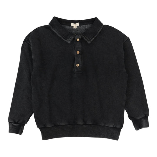 Sweatshirt Polo Black Wash