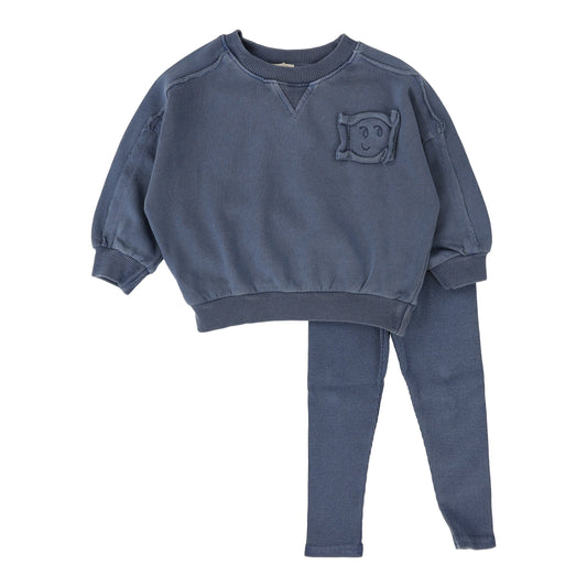 Wash Boys Sweatshirt Set- Blue Wash