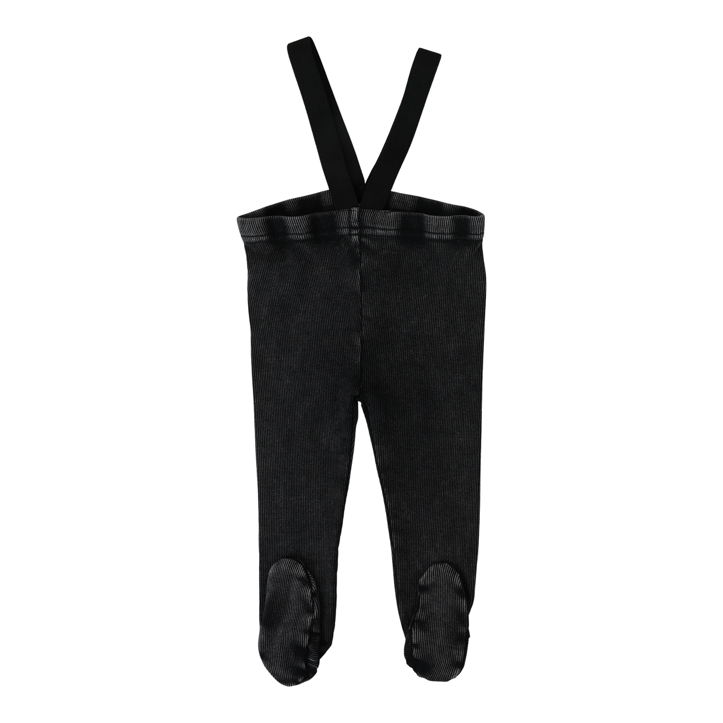Footed Suspender Leggings Black Wash