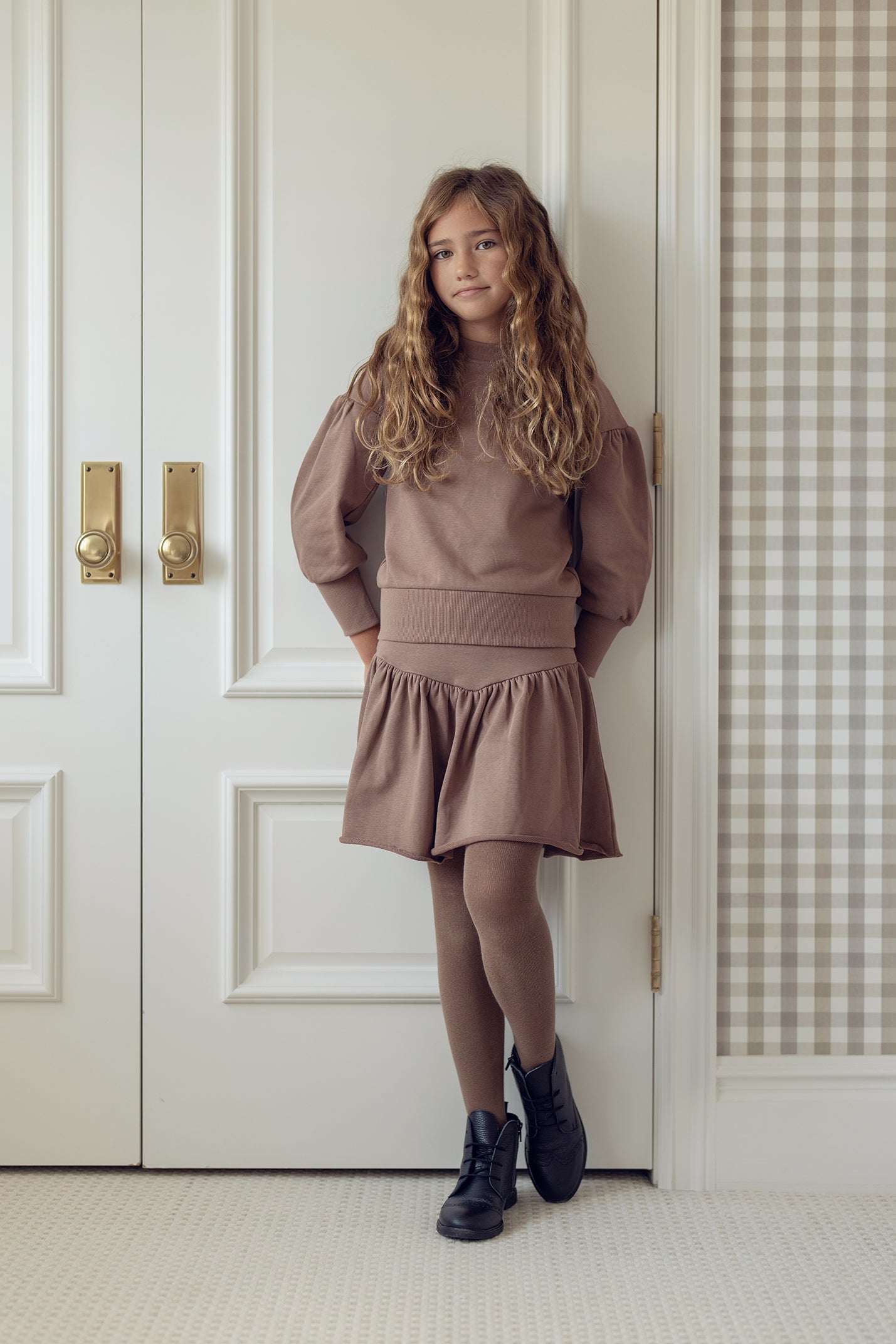 Mocha Sweatshirt Skirt