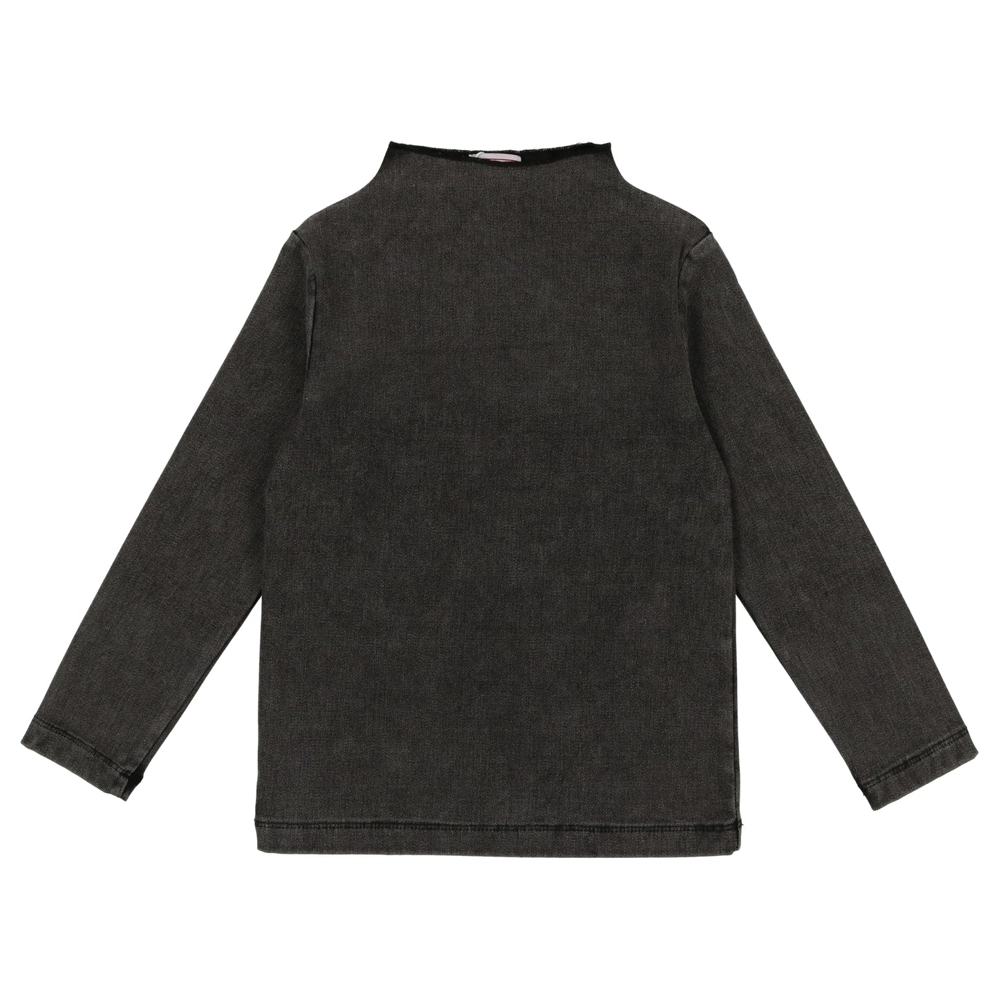 Omaha Black Plain Mock Neck