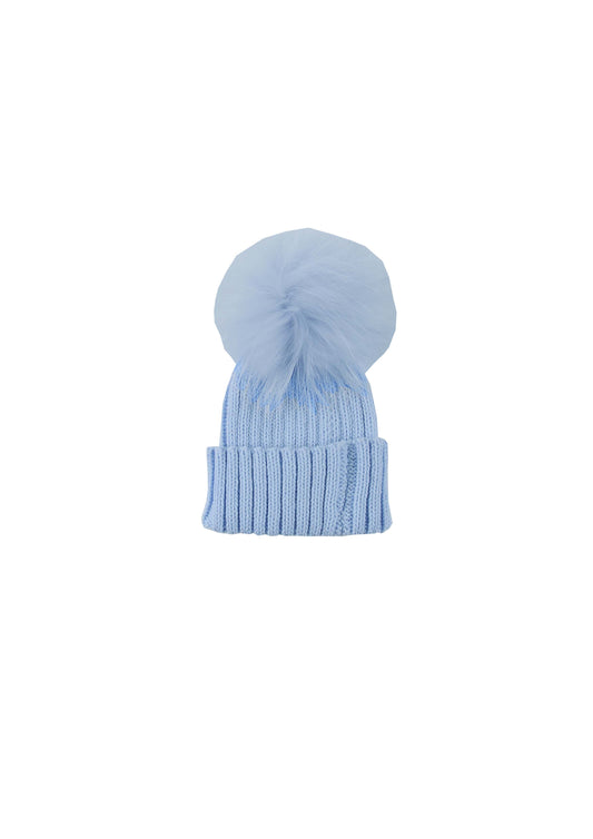 Baby Blue Pompom Hat