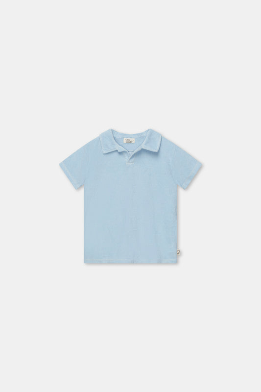 Terry polo T-shirt Blue