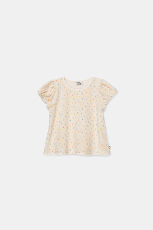 Toweling print baby T-shirt