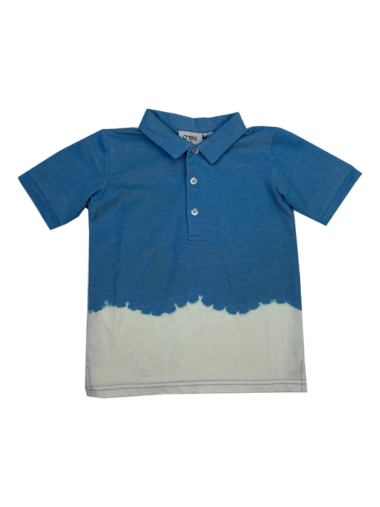 Blue Bleached Polo