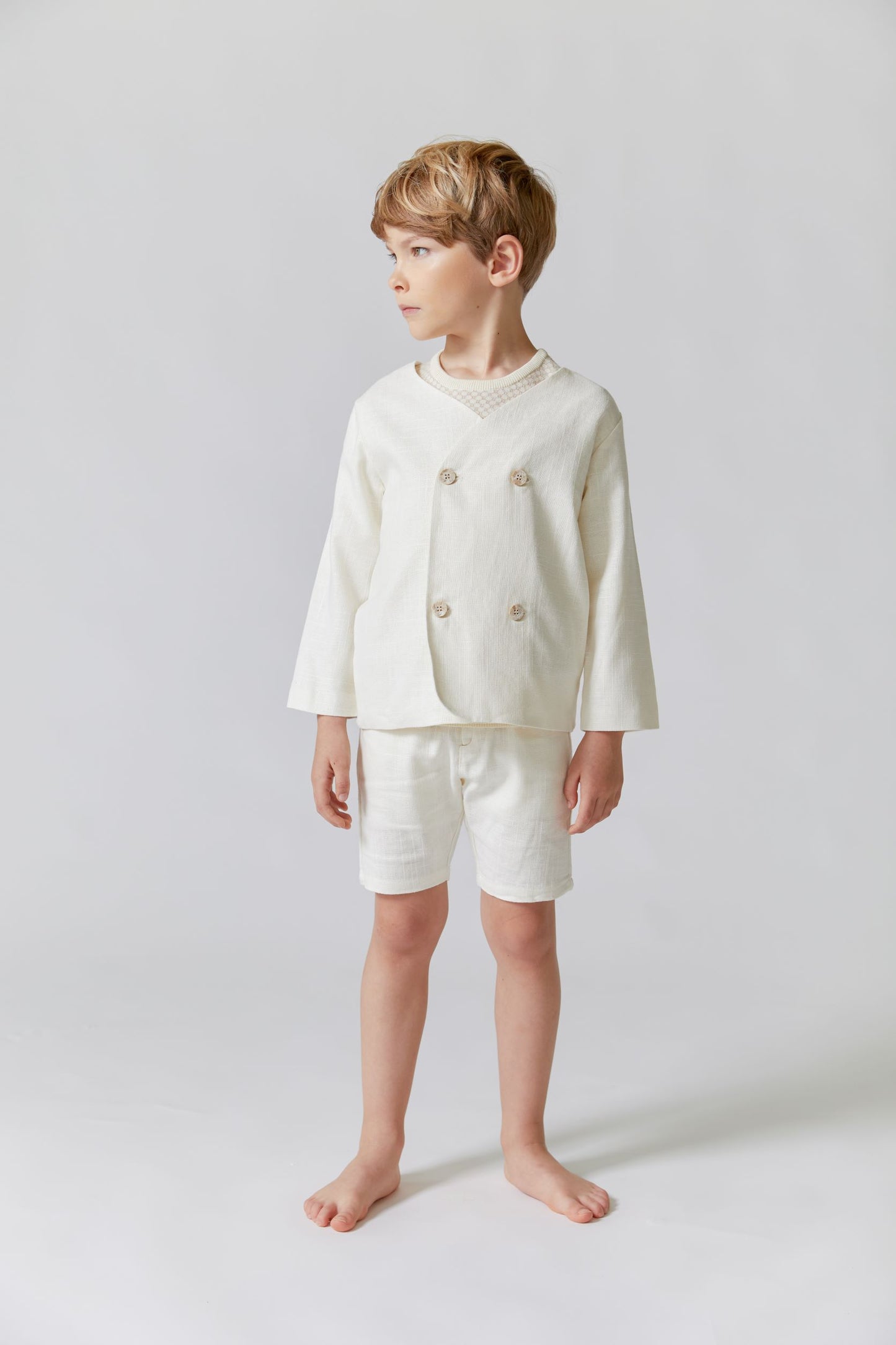 Kipp Linen Textured Blazer & Shorts – bubblegumkids