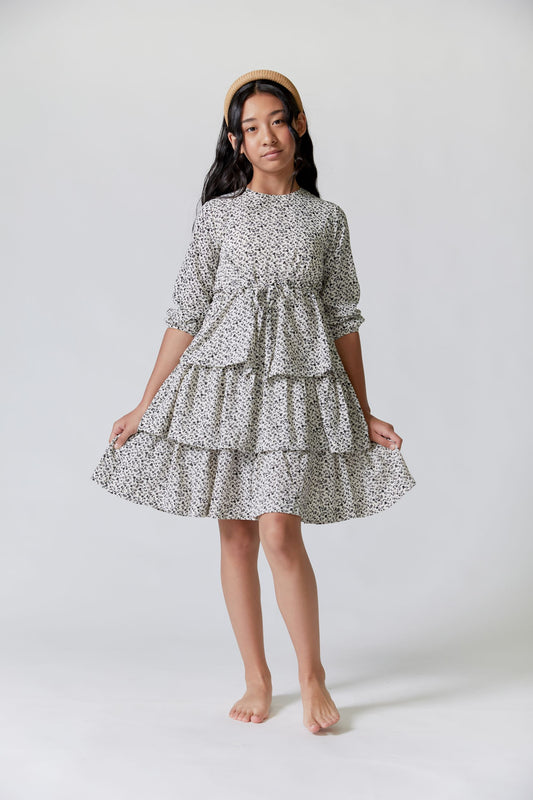 White Floral Tie Dress