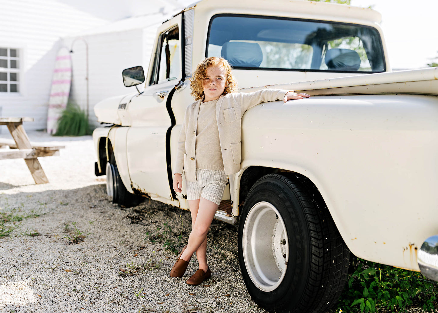 Linen Pull On Shorts Multi Stripe