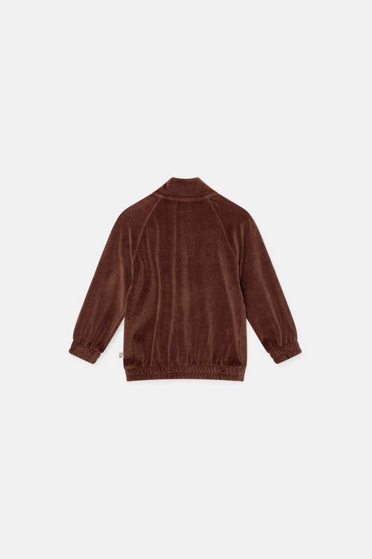 Velour Sweatshirt - Brown