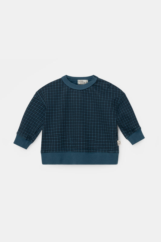 Blue Organic Gingham Set