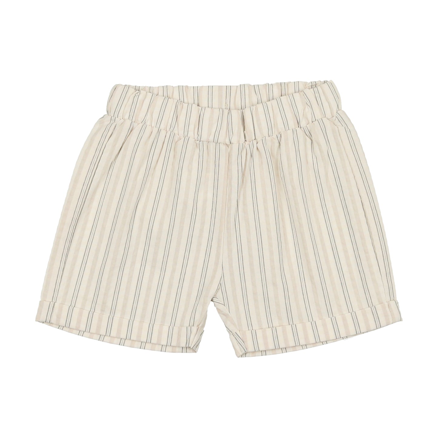 Linen Pull On Shorts Multi Stripe