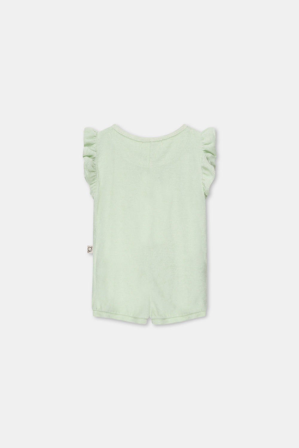 Terry ruffle baby jumpsuit Green