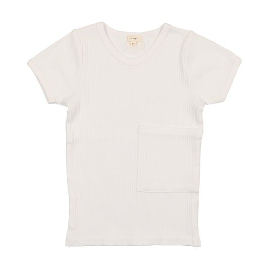 Rib V-Tee White