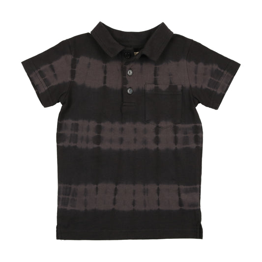 Black Tie Dye Polo