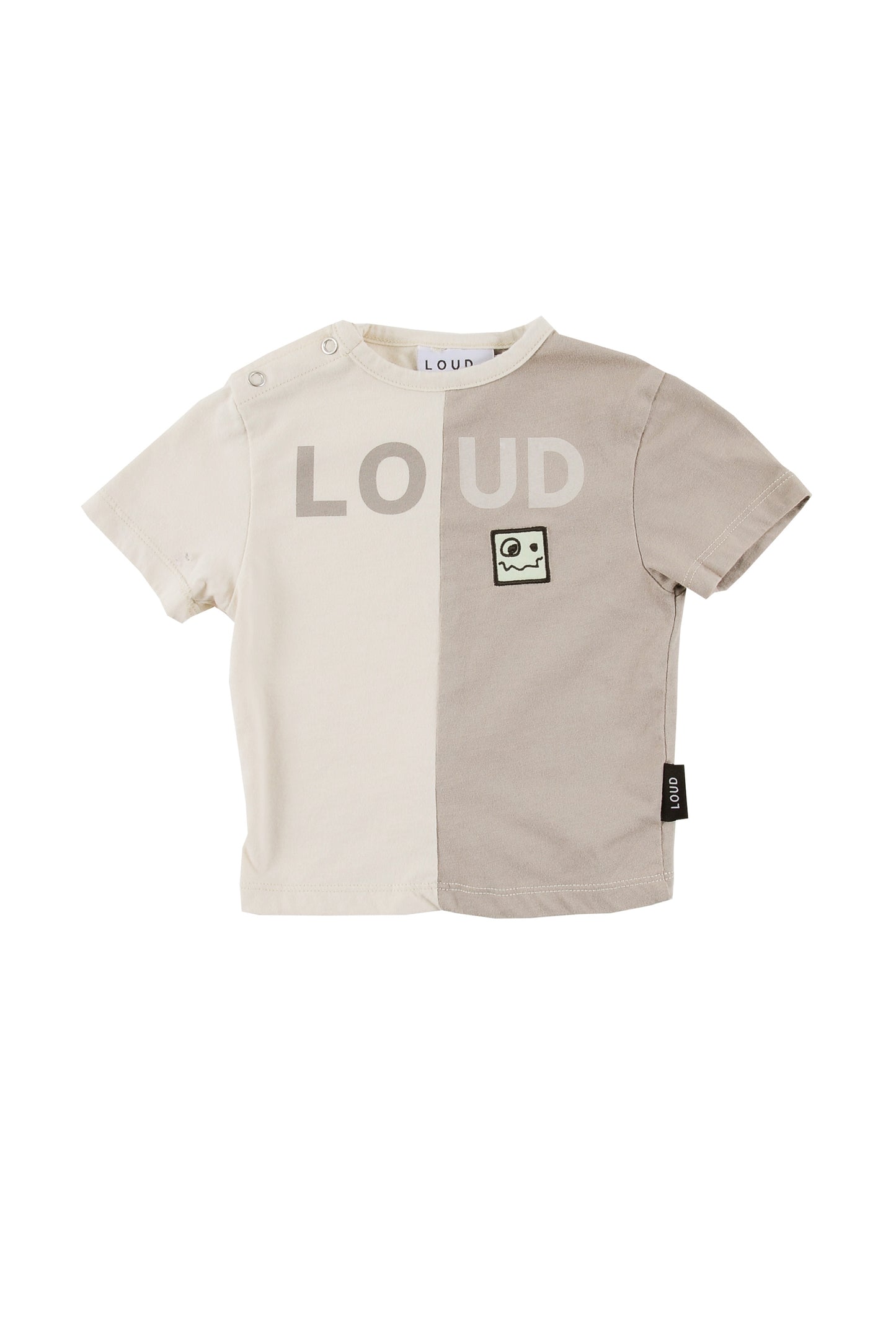 Positive T-shirt 2 tone Sand/Zinc pigment dye