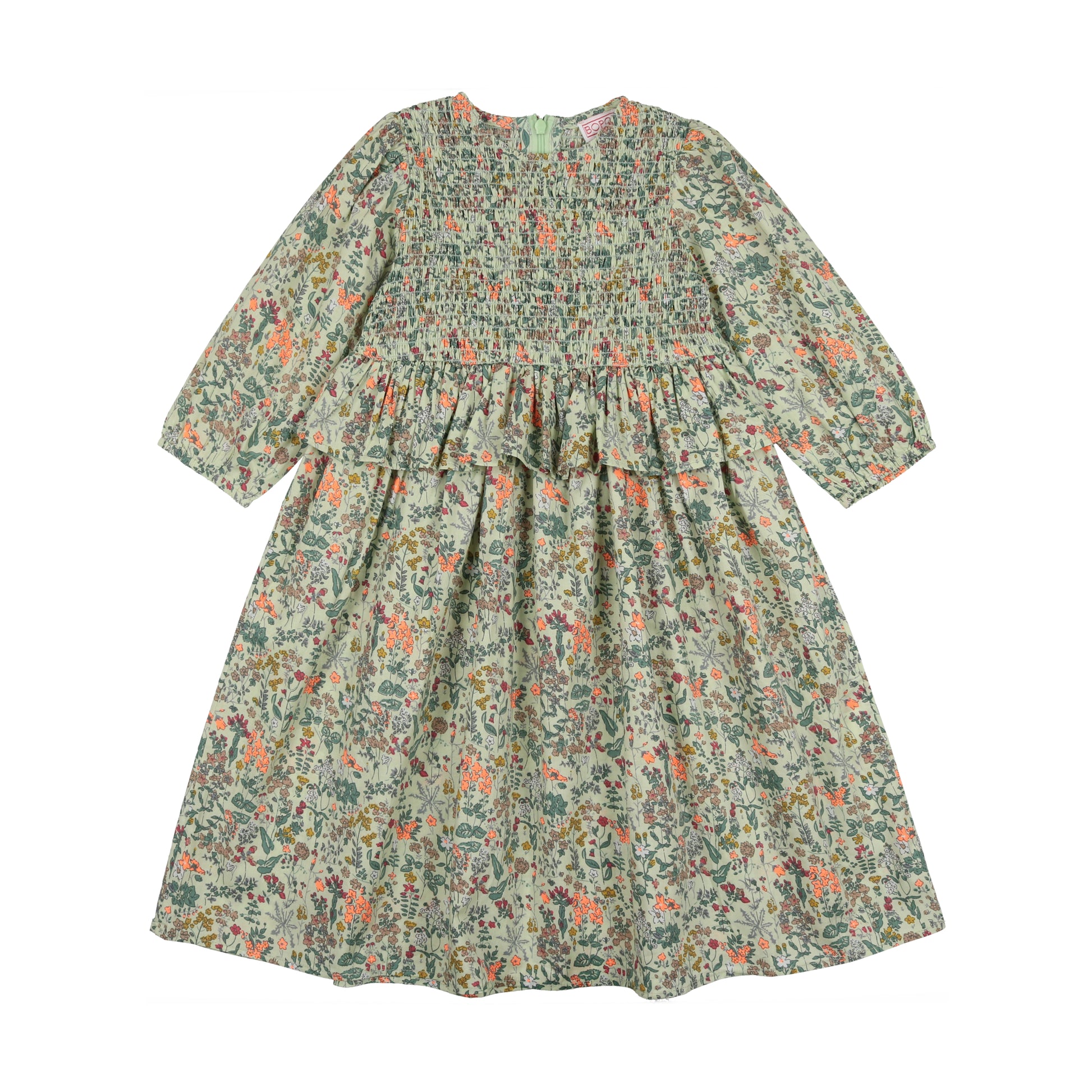 Bopop Three Quarter Sleeve Floral Dress – bubblegumkids